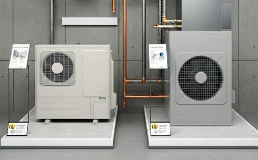 Two heat pumps side by side